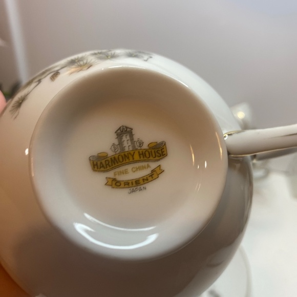 Fine China Japan Vintage PINEDALE Teacup and Saucer Set Of 5 Harmony House - Picture 6 of 13